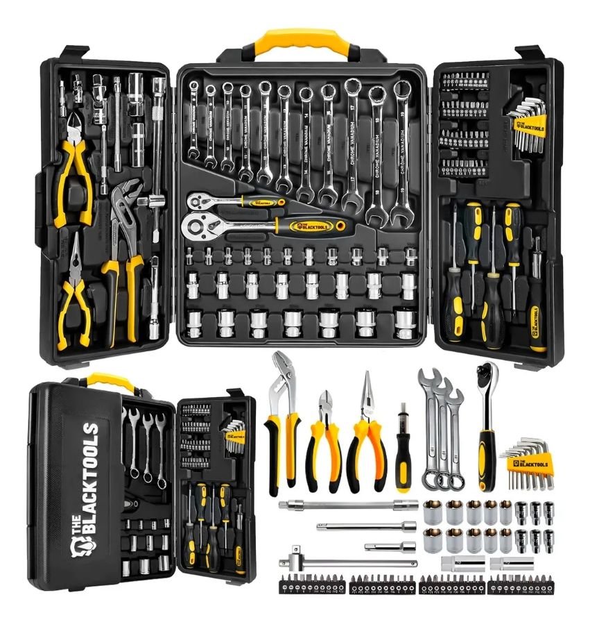 Equipe-se para qualquer desafio com a *Caixa Jogo De Ferramentas 110 Peças Aço Cromo Vanádio Completo The Black Tools*!...