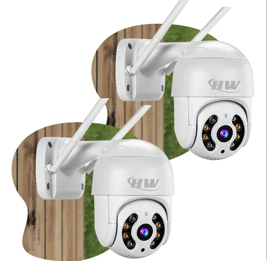 Garanta a segurança da sua casa ou negócio com o *Kit 2 Câmeras IP Icsee Prova D'água Infravermelho Externa Wifi - HW*!...