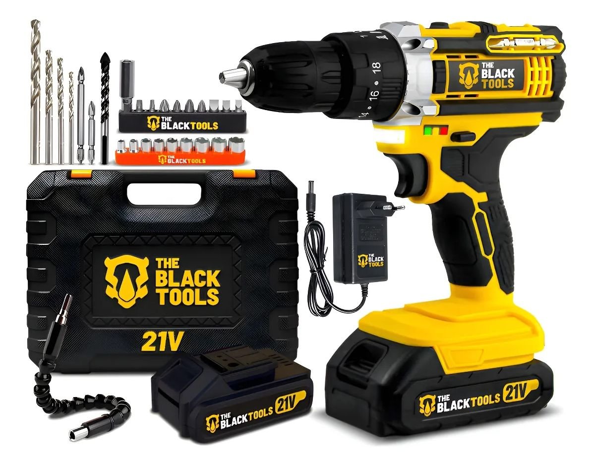Potencialize seus projetos com a *Parafusadeira Furadeira De Impacto The Black Tools Profissional TB-21PX*! 💪🛠️